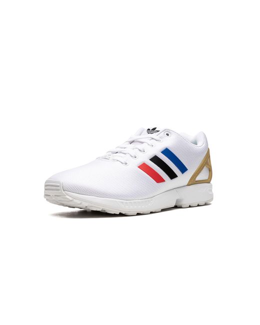 Adidas Black Zx Flux "red White Blue" Shoes