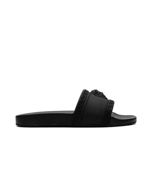 Versace Black Palazzo Medusa Pool Slide Dsu5883 Dg09G D41" for men