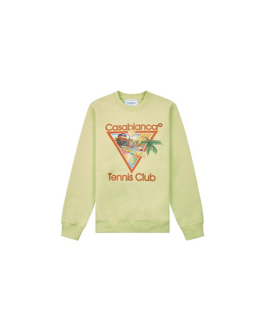 Casablanca White Afro Cubism Tennis Club Sweatshirt Ms24 Jtp 001 03" for men