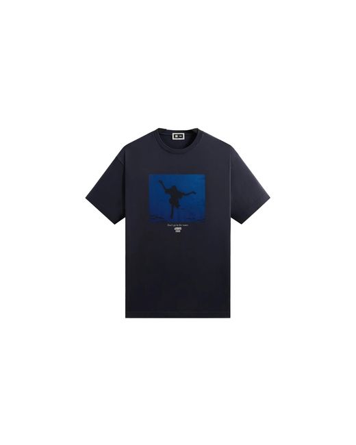 Kith Blue Jaws Quote Vintage T-Shirt "Nocturnal" Khm034242 413" for men