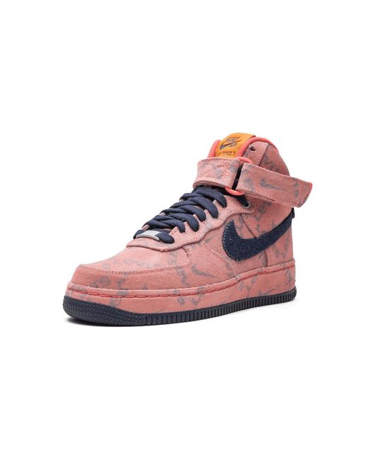 Nike Red Air Force 1 High "Levi's Denim" for men