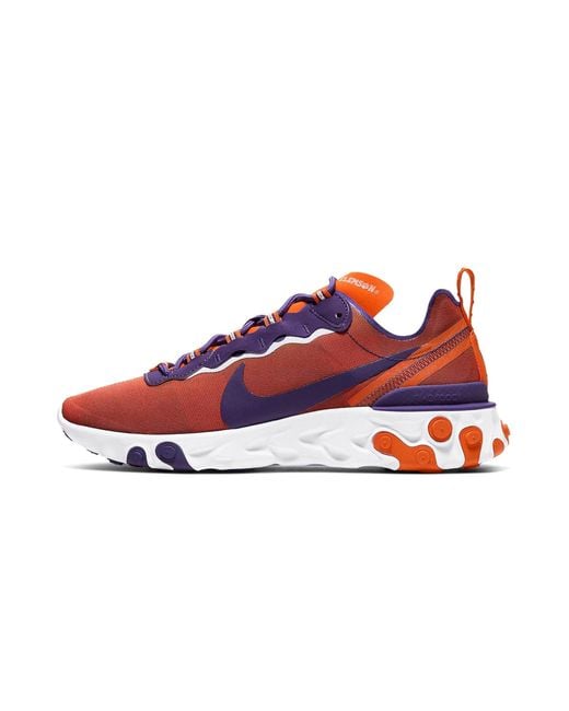 Nike Red React Element 55 "Clemson" Ck4796 800" for men