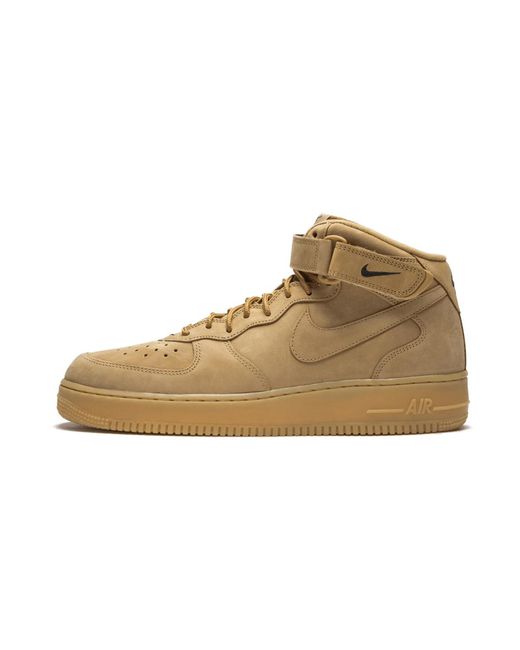 Nike Black Air Force 1 Mid 07 Prm Qs "Flax" 715889 200" for men