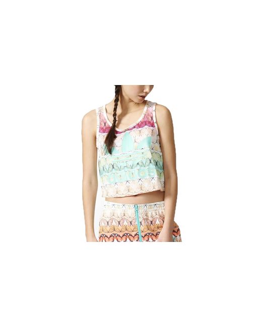 Adidas Black Borbofresh Loose Crop Tank Top Bj9030"