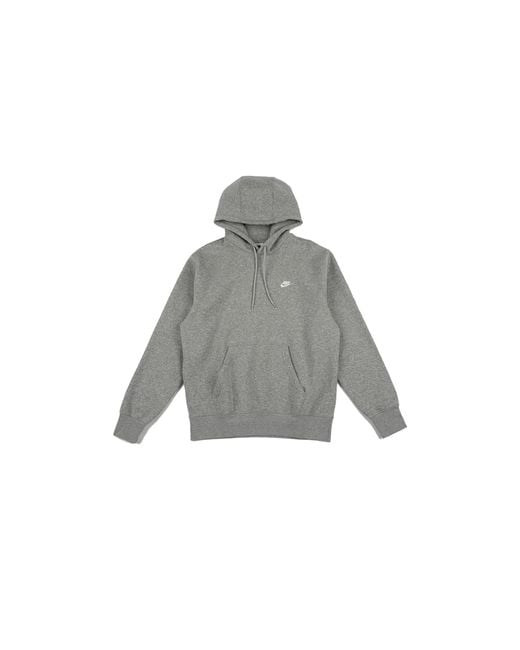 Nike Black Club Fleece Pullover Hoodie "Dark Heather" Fn3859 063" for men