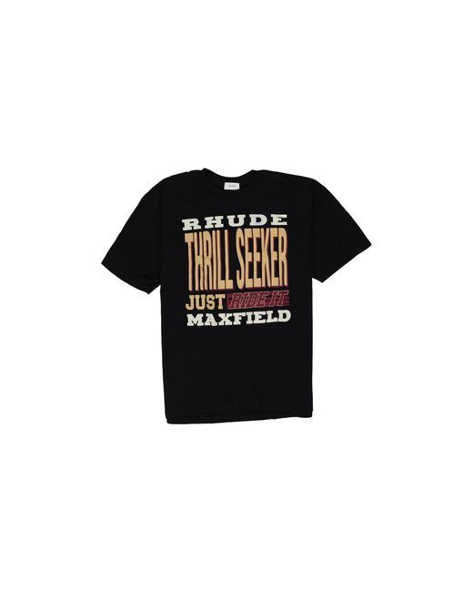 Rhude Black Thrill Seeker T-Shirt Rhdmtps0182 Blac" for men