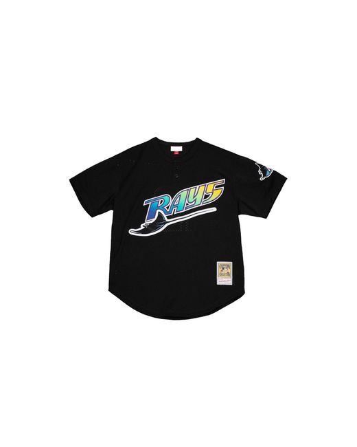 Mitchell & Ness Black Authentic Mesh Bp Jersey Blk Tampa Bay Rays 1998 Wade Boggs Abpj3032 Tbr98Wboblck" for men