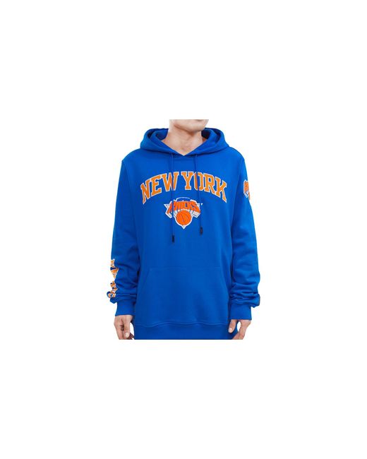 Pro Standard Blue Nba New York Knicks Stacked Logo Hoodie Bnk552762 Ryb" for men