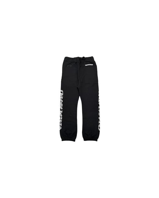 Chrome Hearts Black Scroll Logo Thermal Lined Sweatpants Chrm0203" for men