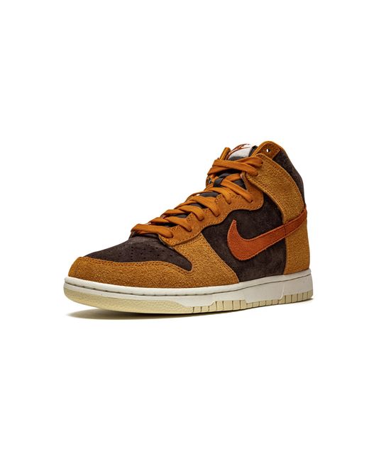 Nike Brown Dunk High Prm "Dark Curry" Dd1401 200" for men