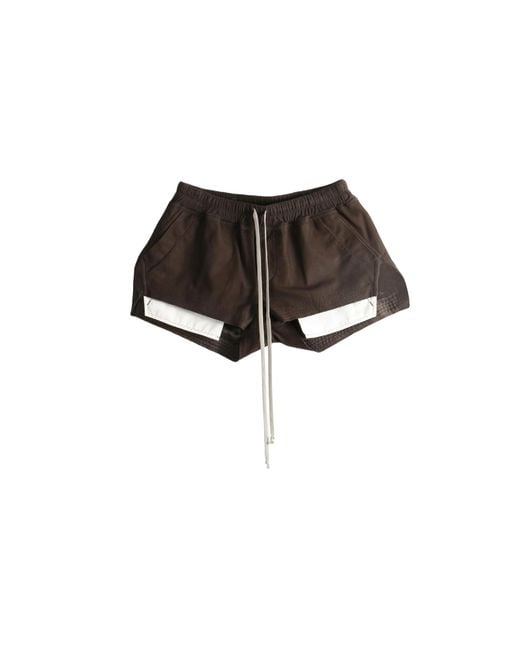 Rick Owens Black Fog Boxers Shorts "Grease" Rp02F5316 Lbs 84"