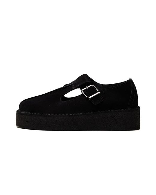 Clarks Black Trek Wedge T-Bar Suede" 26180222"