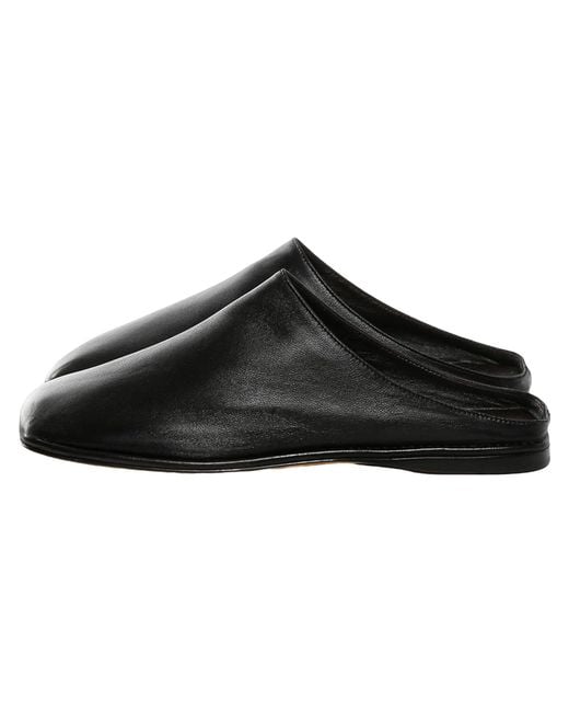 The Row Black Piper Slide Flats F1780 Sn65 Blk"