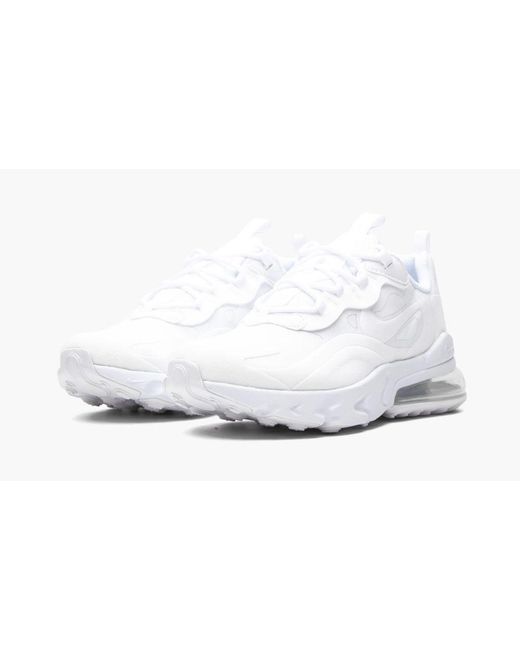 Nike Rubber Air Max 270 React "triple White" Shoes for Men | Lyst