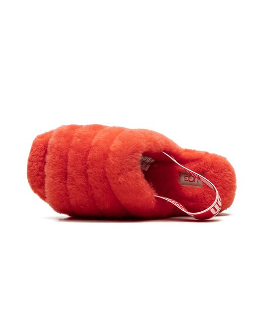Ugg Red Fluff Yeah Slide Currant" 1095119 Rcrr"