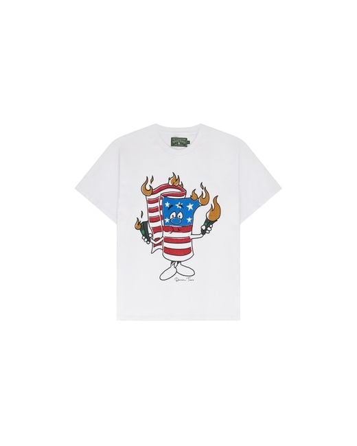 DENIM TEARS Black Firecracker T-Shirt Dt980" for men