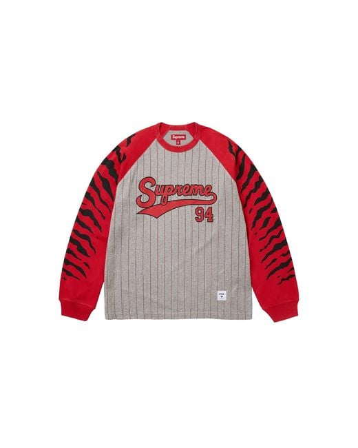 Supreme Red Tiger Raglan/S Top "Ss26