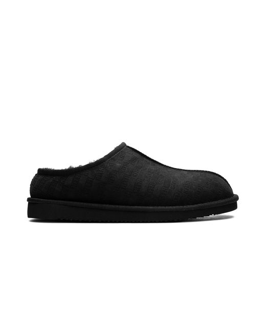 Kith Black Mas Monogram Shearling Slippers Khmsh0004 001" for men