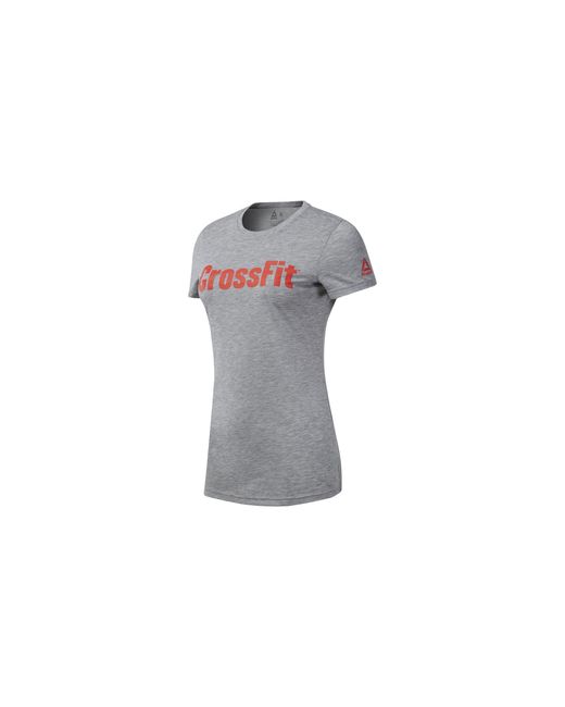 Reebok Black Crossfit Fef Speedwick T-Shirt "Medium Heather" Du4617"