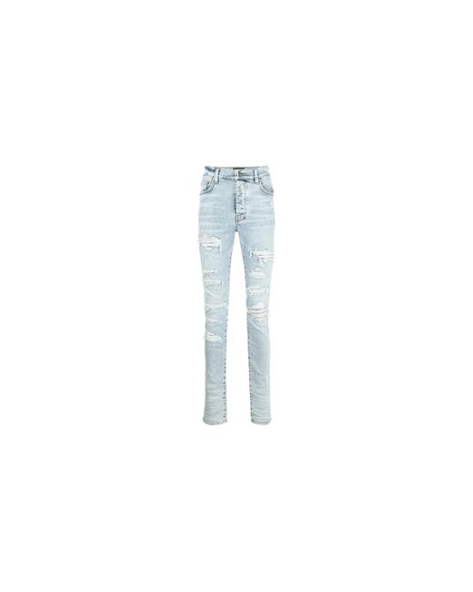 Amiri Black Swarovski Crystal Patch Jeans "Light Vintage" Mds069 489" for men