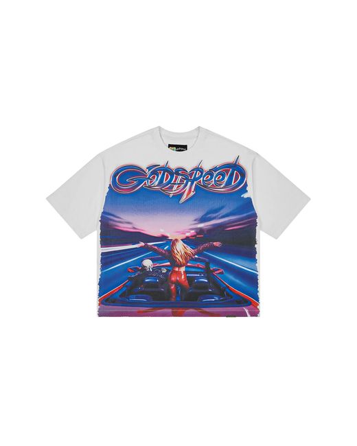 GODSPEED NEW YORK Blue Fun T-Shirt Gs432" for men