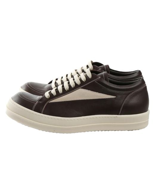 Rick Owens Black Vintage Low "Macassar Milk Milk" Ru01F2897 Lcolvs 5311" for men