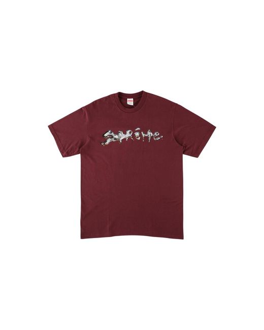 supreme liquid tee burgundy