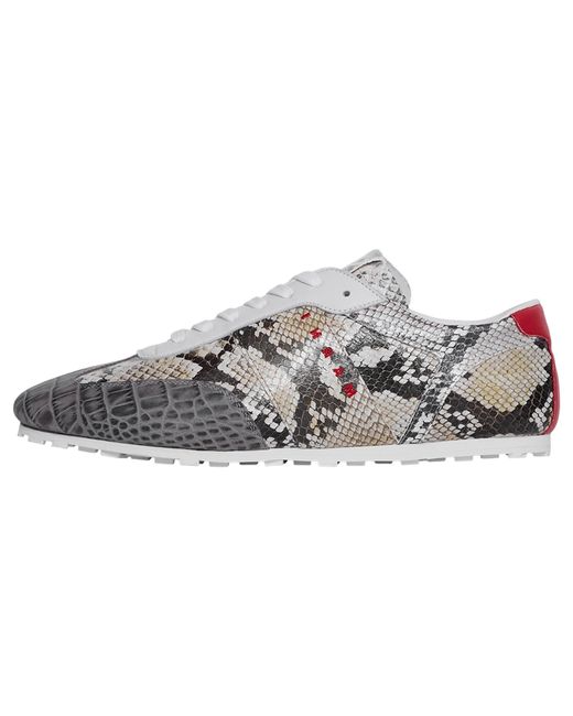 Marni Black Printed Python Sneakers Snzu019100P9099Zp011" for men