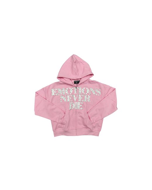 Mixed Emotions Black End Rhinestone Hoodie Mixe049" for men