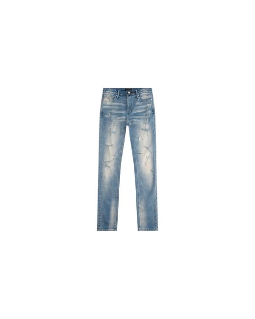 RTA Black Bryant Light Wash Distressed Denim Mf24D830 B1205Lwdis" for men