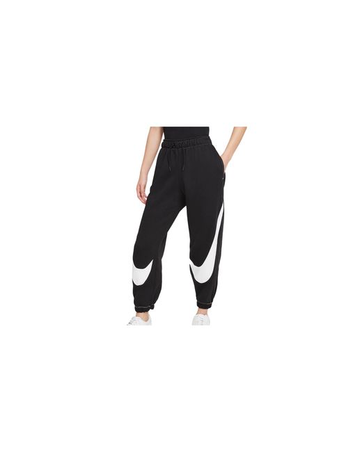 Nike Black Sportswear Swoosh Fleece Joggers Dd5582 010"