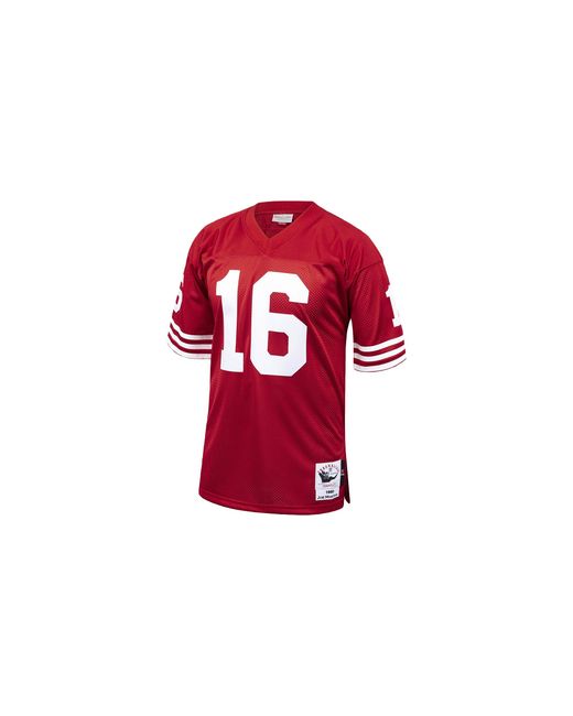 Mitchell & Ness Red Authentic Jersey "Nfl San Francisco 49Ers 1989 Joe Montana" Ajy6Cp18046 Sf4Scar89Jmo" for men