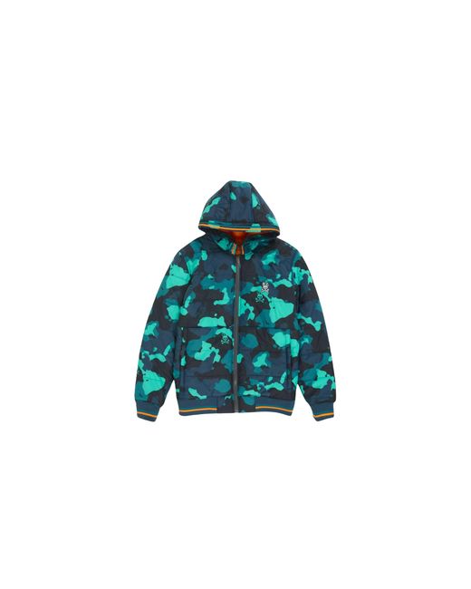 Psycho Bunny Green Urswick Camo Jacket "Midnight Ocean" B6N219Q1Po Mna" for men