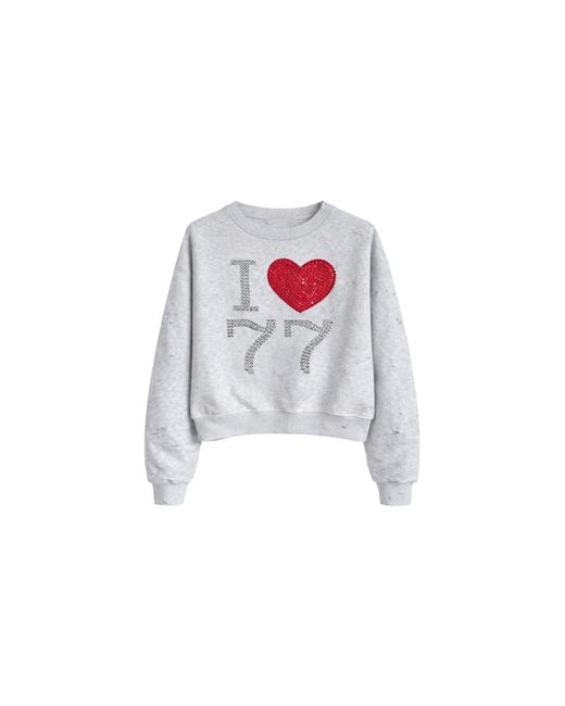 77 Studios Black Souveneir Rhinestone Sweatshirt "Light" 77S009" for men