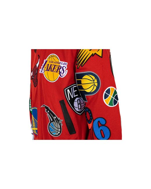 Jeff Hamilton Red Nba Collage Wool Jacket Nba 101"