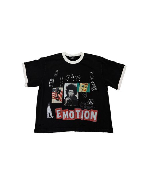 Mixed Emotions Black Static T-Shirt Mixe064" for men