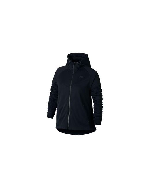 Nike Black Sportswear Tech Fleece Full Zip Plus Size Hoodie 863125 010"