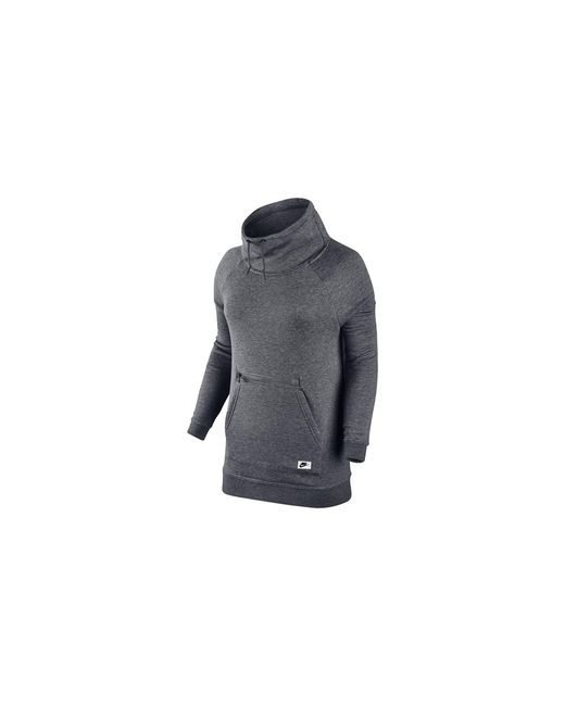 Nike Black Sportswear Modern Funnel Neck Sweatshirt 803599 091"