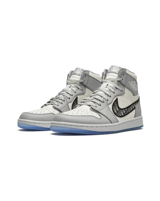 Nike Gray Air 1 Retro High "Dior" Cn8607 002" for men