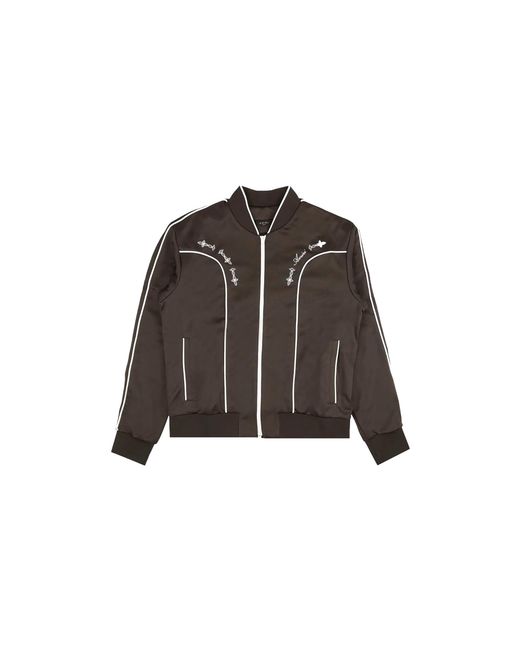 Amiri Black Sheen Track Jacket Mos024 210" for men