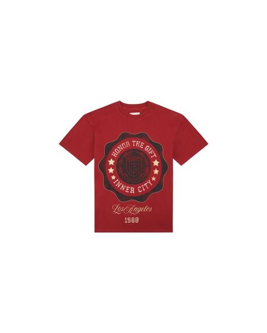 Honor The Gift Red Seal Logo T-Shirt "Brick" Htg240190 Bri" for men