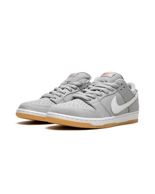 Nike Gray Sb Dunk Low Pro Iso "grey / Gum" Shoes