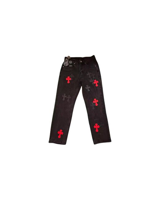 Chrome Hearts Black Levi's Cross Patch Denim Jeans Chrm1569" for men