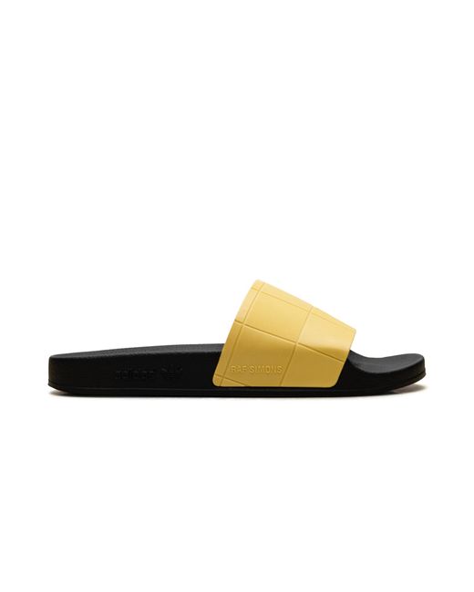 Adidas Black Adilette Checkerboard Slides "Raf Simons for men