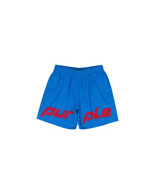 Purple Brand Blue Polyester All Round Short "Diretoire" P504 Pdds123" for men