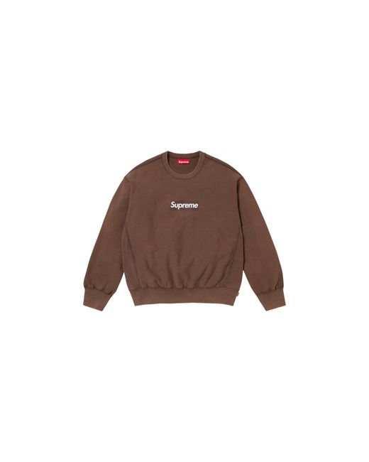 Supreme Brown Washed Box Logo Crewneck "Ss25