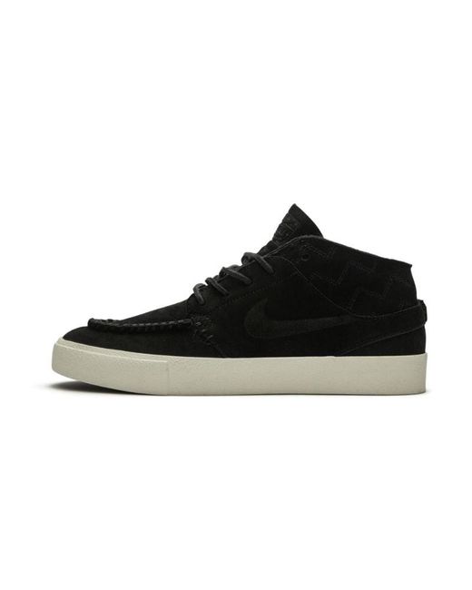 Nike Black Stefan Janoski Mid Crafted Shoes