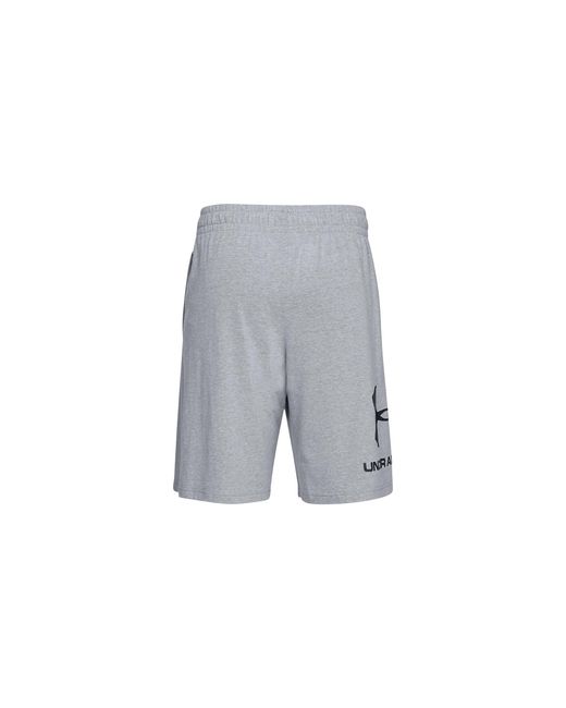 Under Armour Black Sportstyle Cotton Shorts "Steel Light Heather 1329300 035" for men