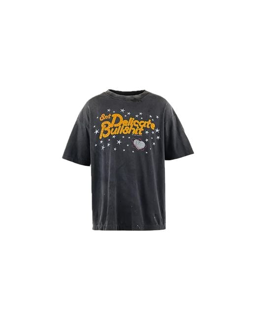 SAINT Mxxxxxx Black Delicate Bullshit T-Shirt Sm Hr8 0000 003" for men