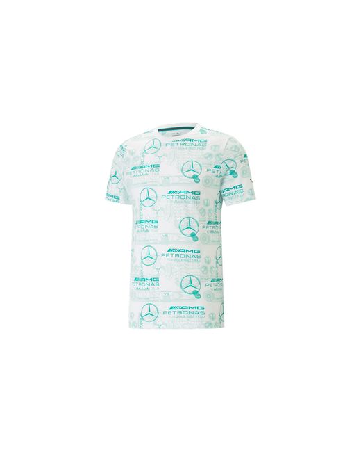 PUMA Black Mapf1 Mercedes Aop Tee 538480 03" for men